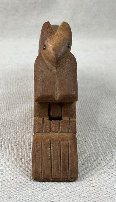 Folk Art Carved Squirrel Nutcracker - 6