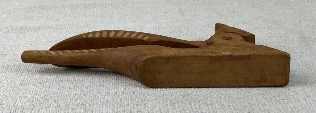 Folk Art Carved Squirrel Nutcracker - 8