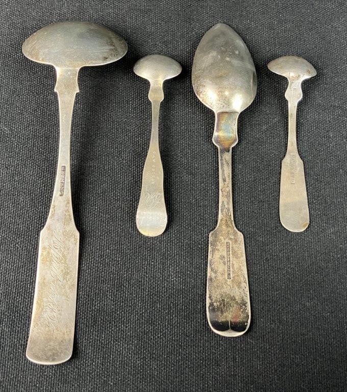 Four Coin Silver Spoons - 4