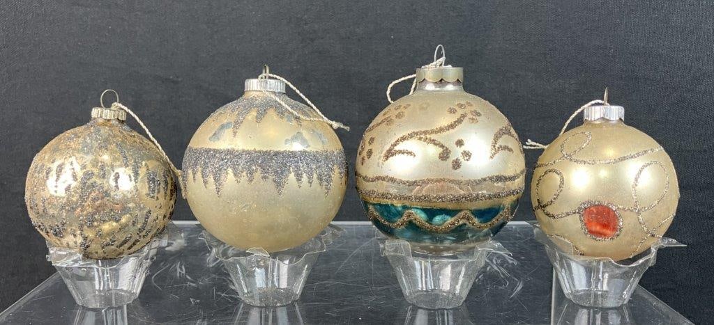 Mercury Glass Christmas Ornaments - 2