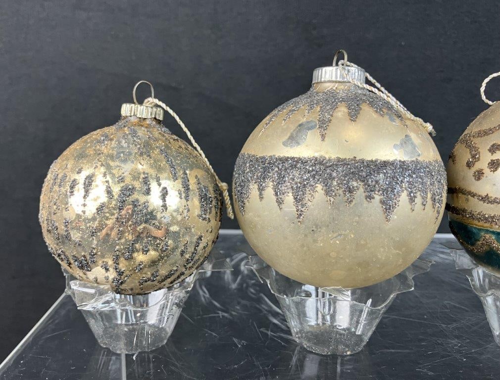 Mercury Glass Christmas Ornaments - 3