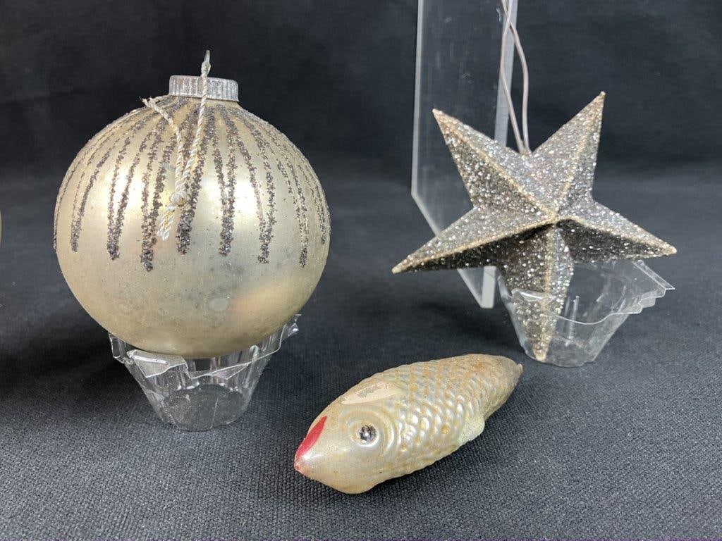 Mercury Glass Christmas Ornaments - 6