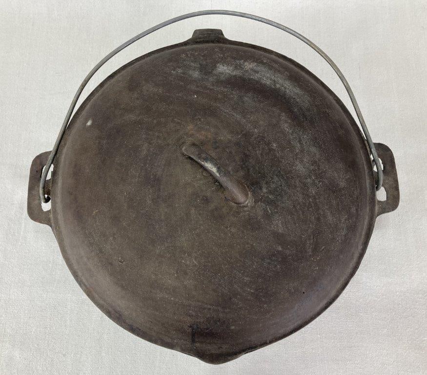 Large Cast Iron Covered Pot - 2