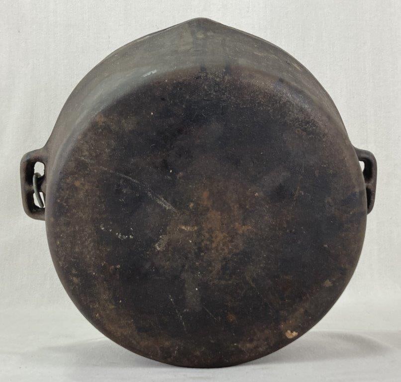 Large Cast Iron Covered Pot - 9