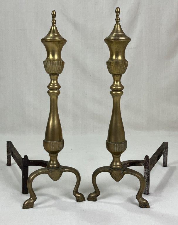Pair of Brass Andirons (1 of 7)