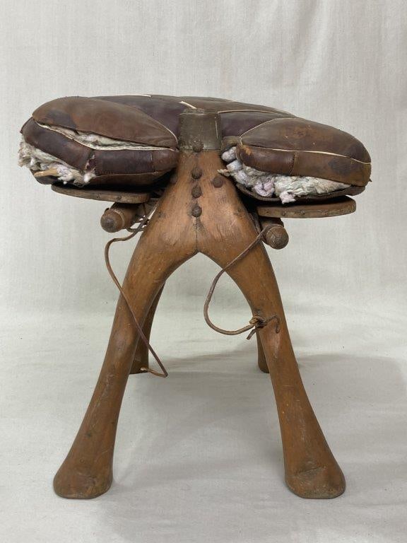 Moroccan Camel Saddle Footstool - 5