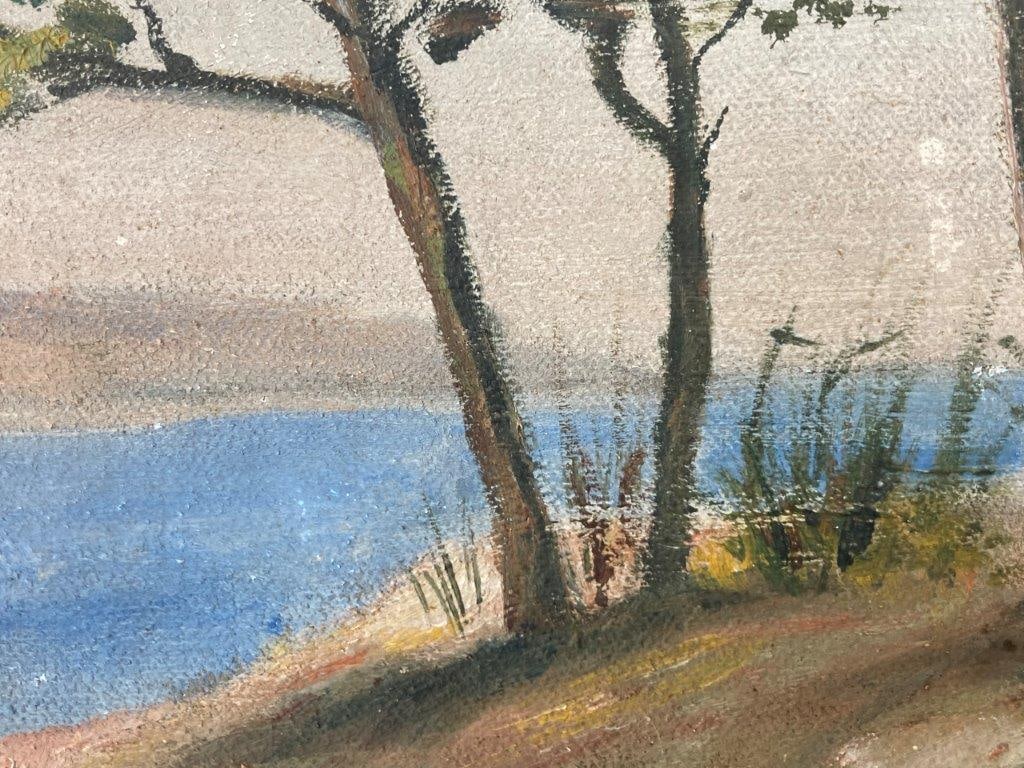 20th-Century, Lakeside Landscape, Oil Painting - 3