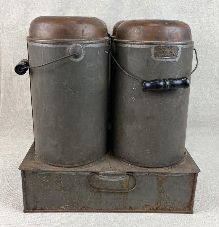 Early 20th-Century Mudge Patent Canner and Sterilizer: Historic piece of early 20th-century kitchen technology stands as a fascinating artifact of domestic science and agricultural history, originally engineered for the vital task of home food