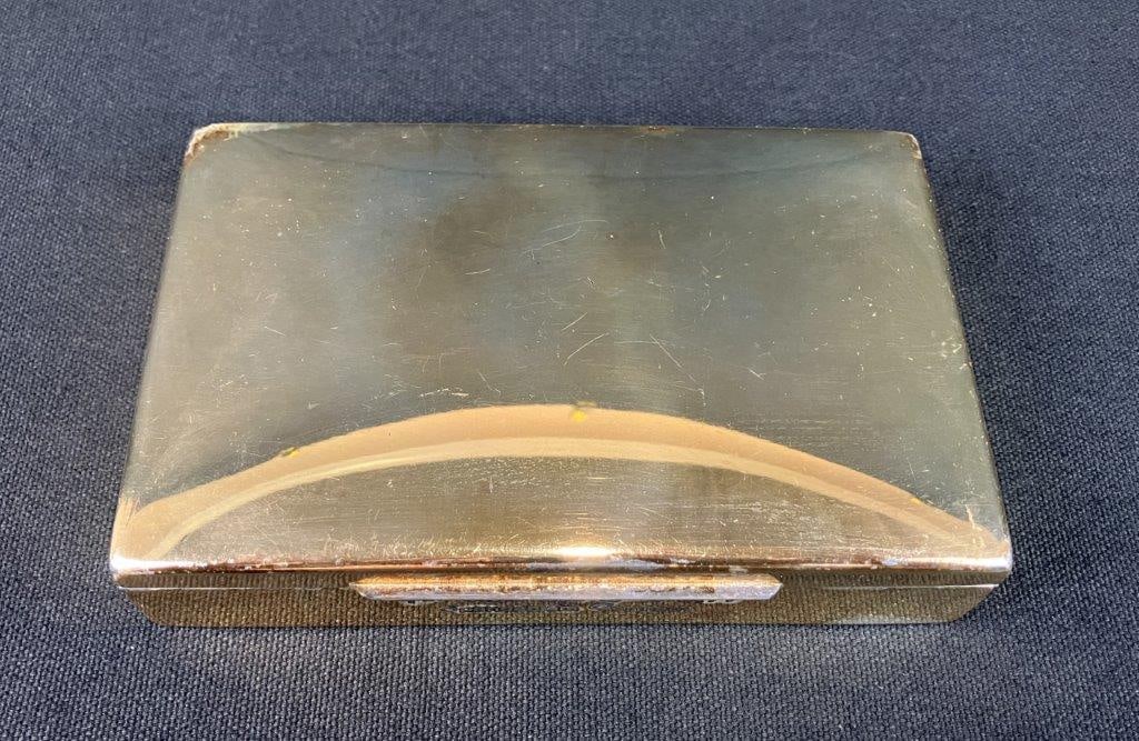 U.S. Army Sterling Silver Cold War Artillery Presentation Cigar Box - 3