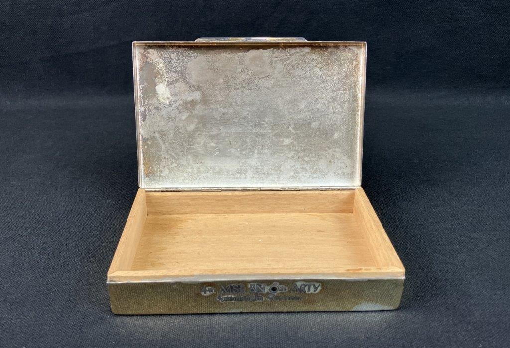 U.S. Army Sterling Silver Cold War Artillery Presentation Cigar Box - 4