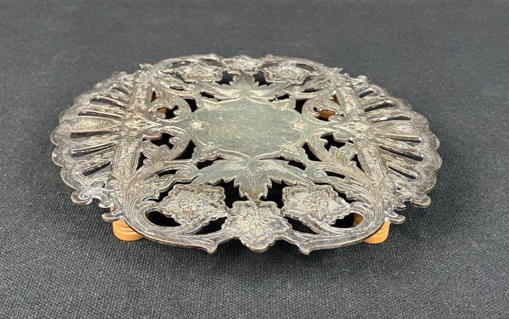 Three Silver Plate Trivets - 3