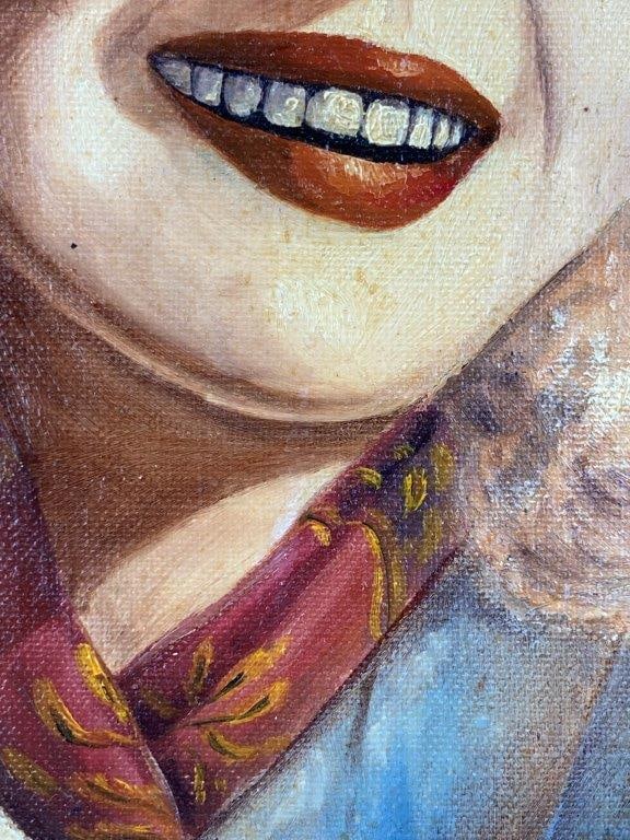 Mid-Century Modern, Hollywood Actress, Portrait Painting: - 3