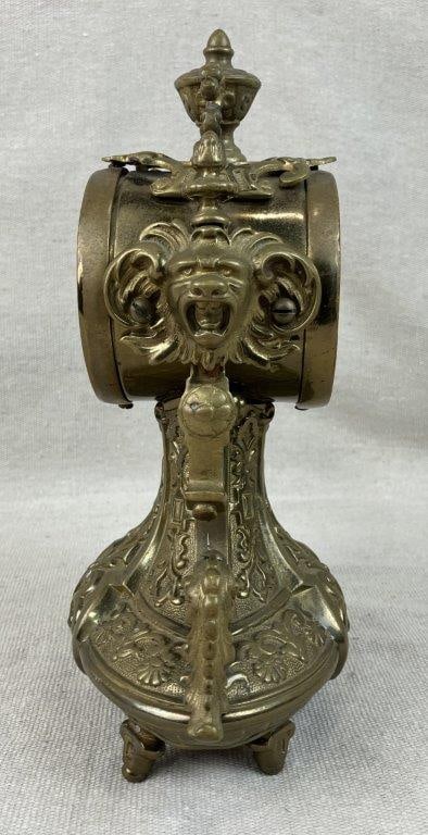 French Brass Ormolu Mantel Clock - 5