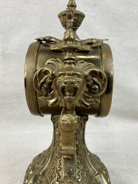 French Brass Ormolu Mantel Clock - 6