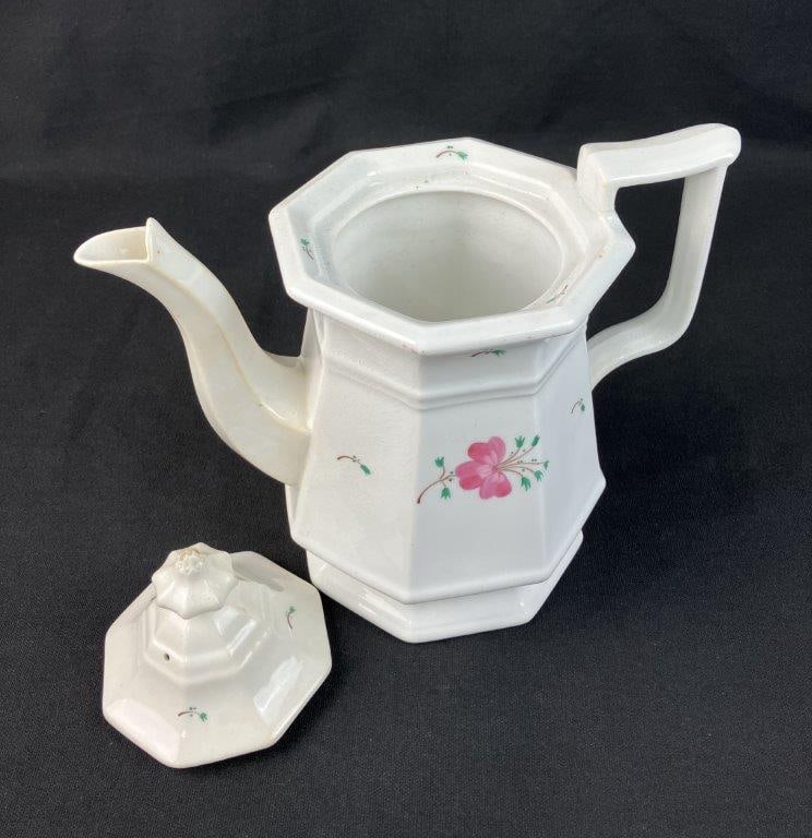 Ironstone Decorated Teapot - 2