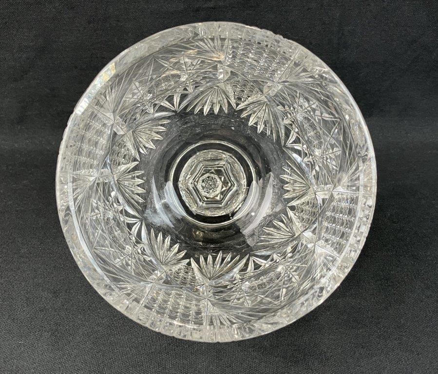 American Brilliant Cut Glass Dome - 7