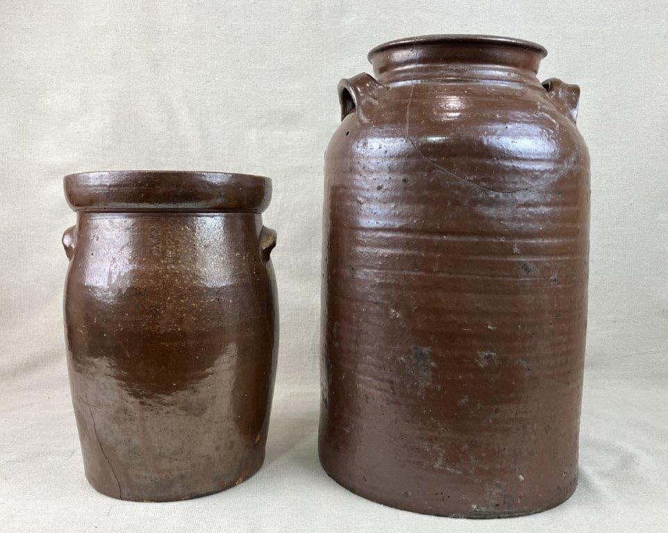 Albany Slip Stoneware Crock and 5-Gallon Churn - 2