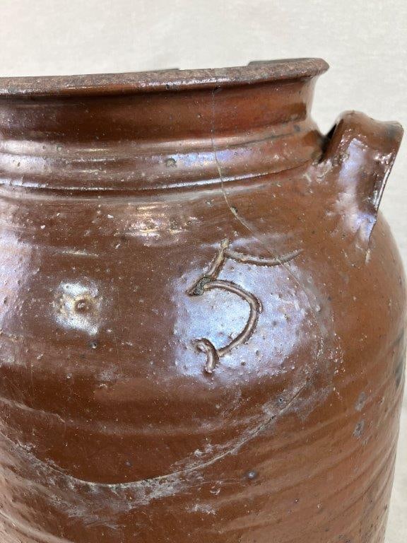 Albany Slip Stoneware Crock and 5-Gallon Churn - 5
