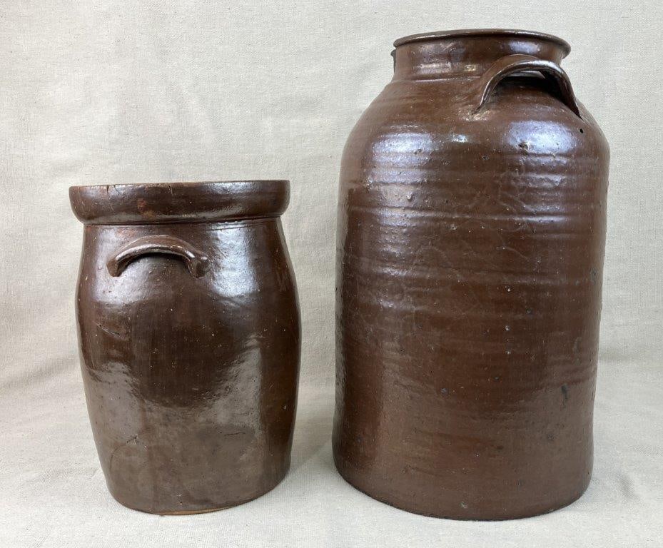 Albany Slip Stoneware Crock and 5-Gallon Churn - 7