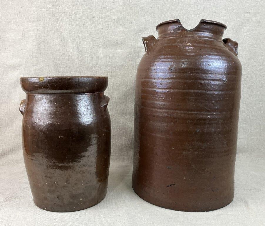 Albany Slip Stoneware Crock and 5-Gallon Churn - 9