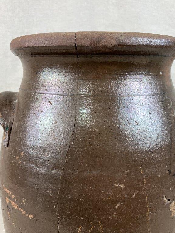 J. Fisher Salt-Glazed Jug and Albany Slip Crock - 6