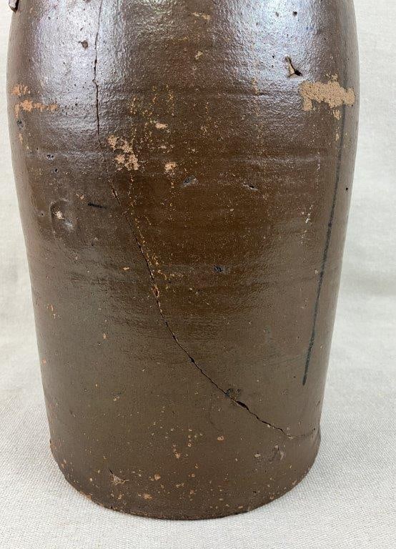 J. Fisher Salt-Glazed Jug and Albany Slip Crock - 7