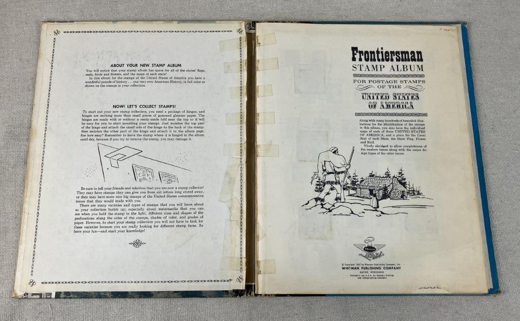 Stamp Assortment Including Frontiersman Stamp Album and Babe Ruth - 7