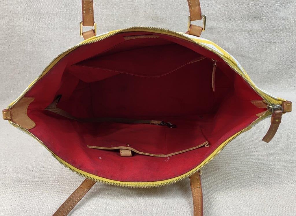 Dooney & Bourke Yellow Chevron Tote - 7