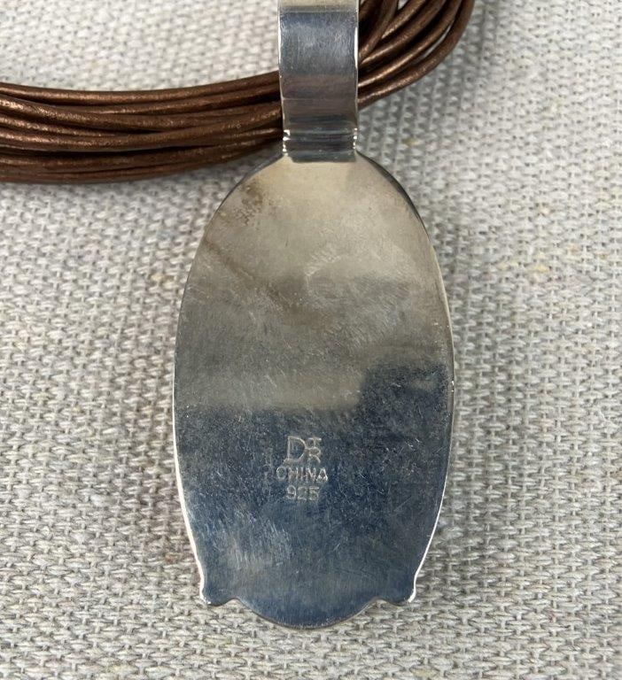 Sterling Silver and Tigers Eye Necklace - 3