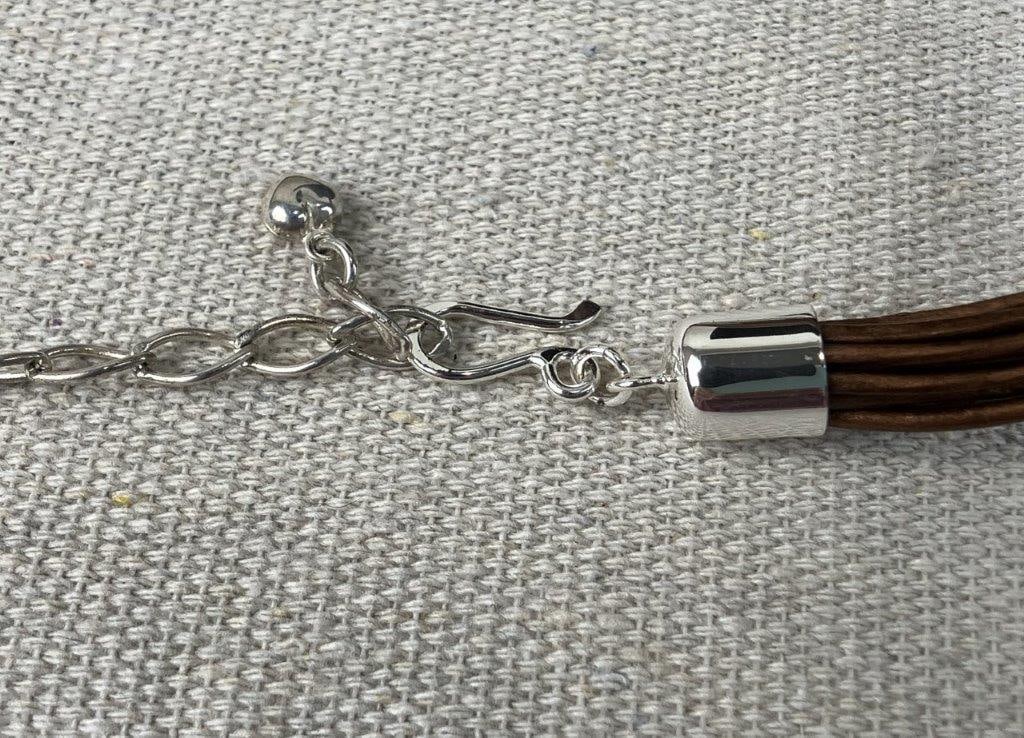 Sterling Silver and Tigers Eye Necklace - 4