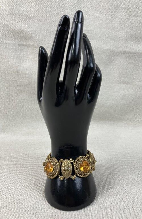 Mid-Century Victorian Revival Link Bracelet - 2