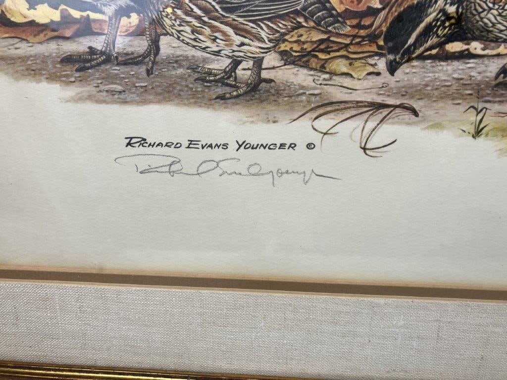 Signed Richard Evans Younger, Bobwhite Bird, Print - 3