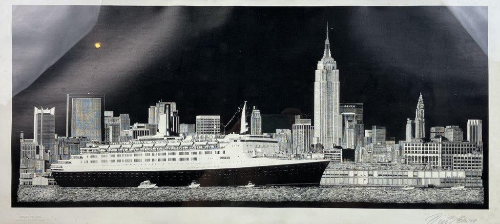 Delbart Duchein,New York City Skyline, Lithograph - 2