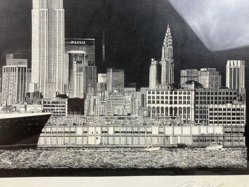Delbart Duchein,New York City Skyline, Lithograph - 3
