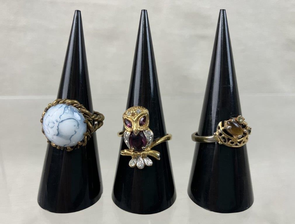Assortment of Gold-Tone Rings - 2