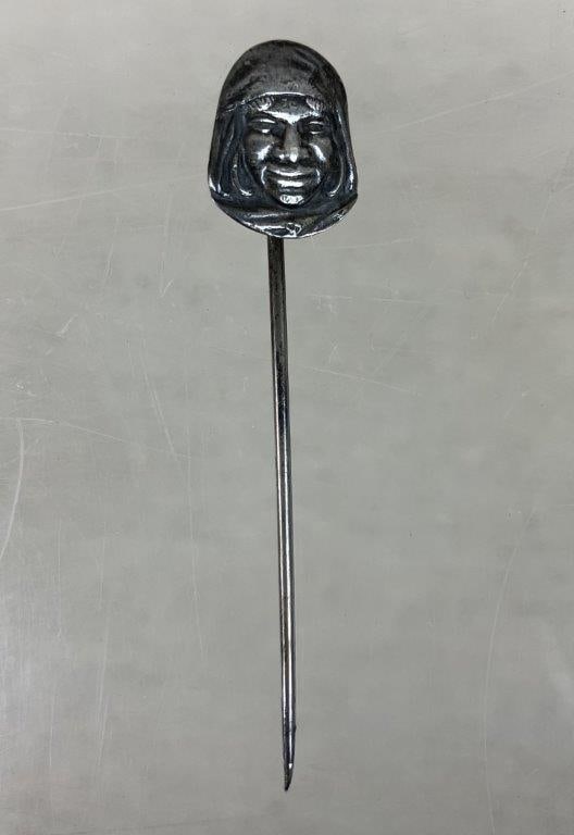 Sterling Silver Figural Stick Pin and Mexican Sterling Silver Ring - 2