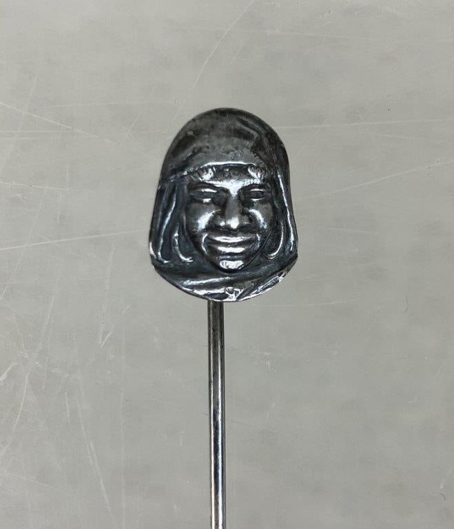 Sterling Silver Figural Stick Pin and Mexican Sterling Silver Ring - 3