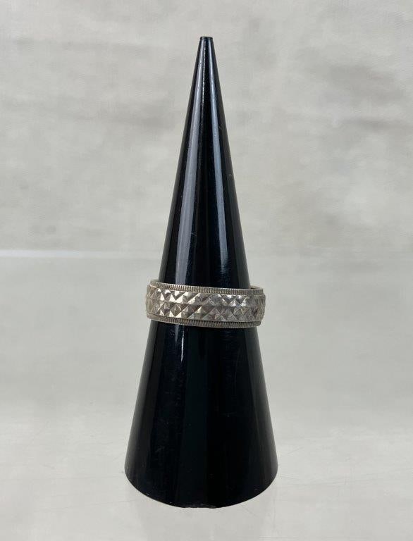Sterling Silver Figural Stick Pin and Mexican Sterling Silver Ring - 7
