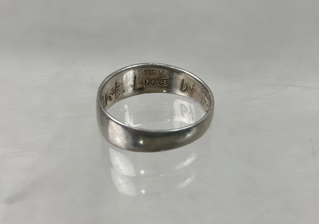 Three Sterling Silver Rings - 6