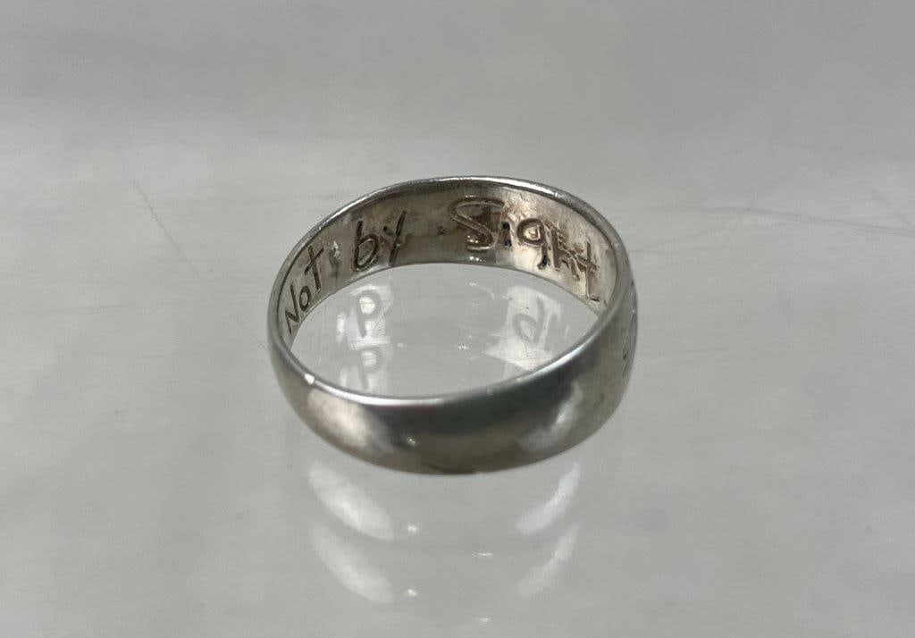 Three Sterling Silver Rings - 7