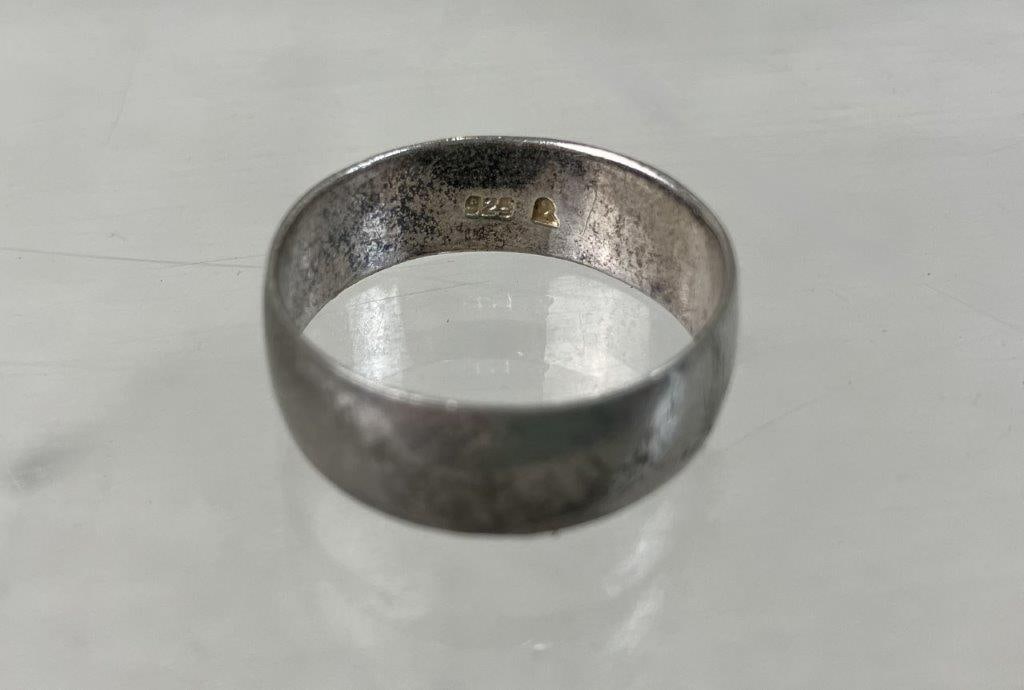 Three Sterling Silver Rings - 5