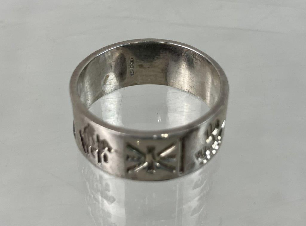 Three Sterling Silver Rings - 6