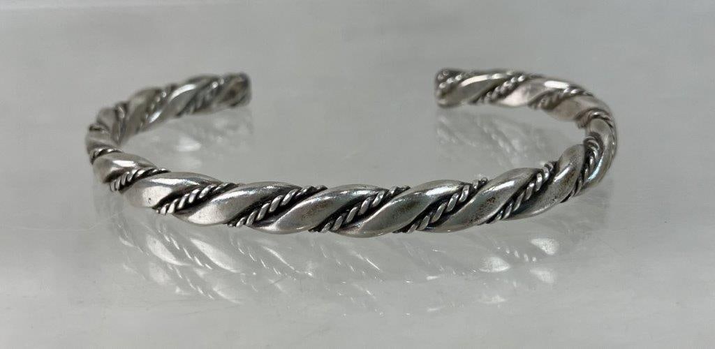 Twisted Sterling Silver Cuff Bracelets - 3
