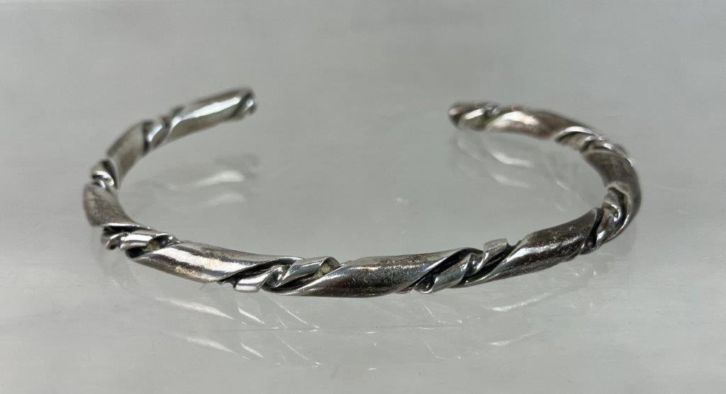 Twisted Sterling Silver Cuff Bracelets - 4