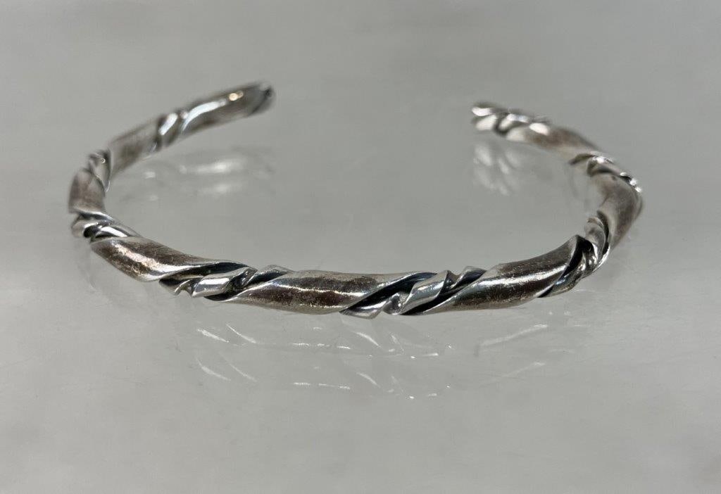 Twisted Sterling Silver Cuff Bracelets - 5