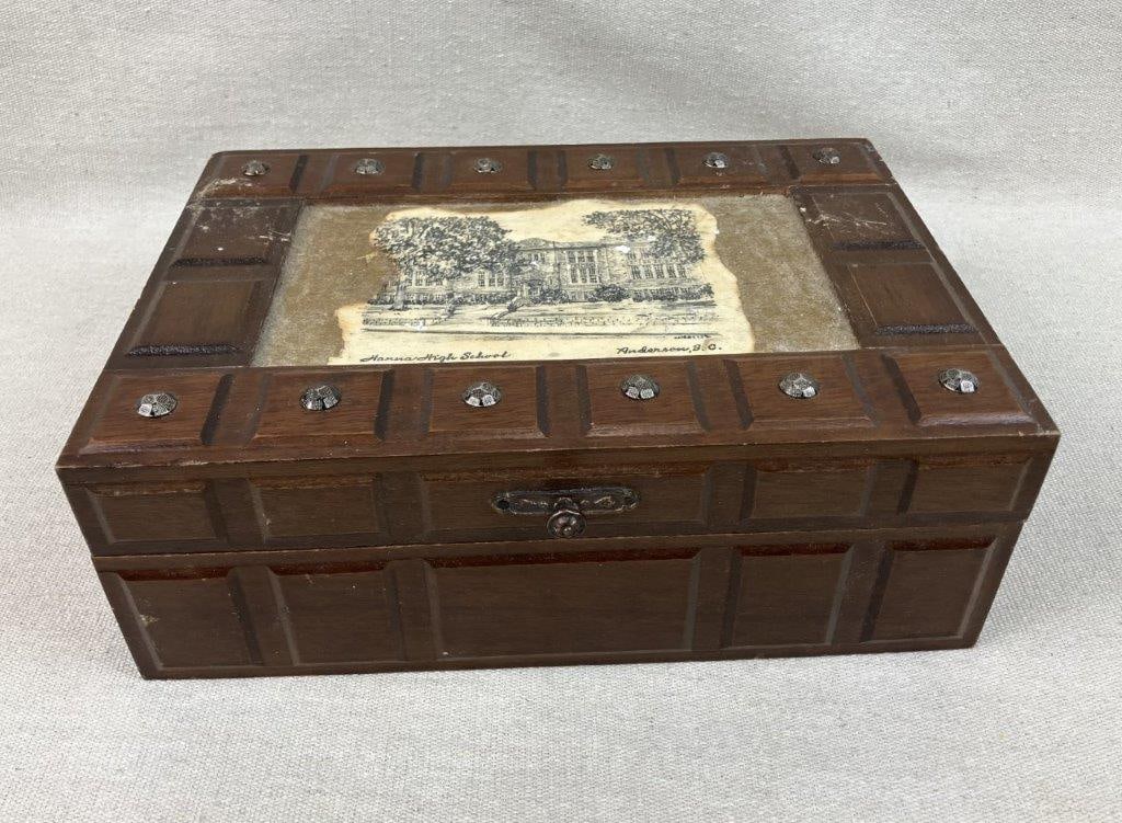 Hanna High School Decoupage Jewelry Box and Jewelry - 9