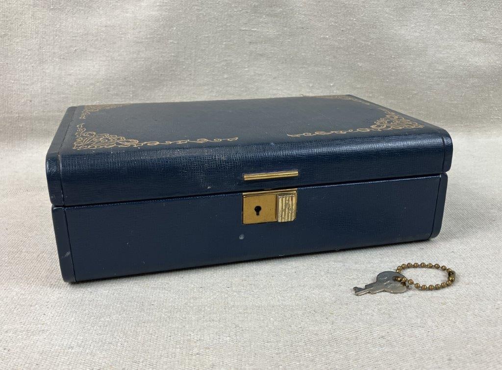 Farrington Texol Blue Jewelry Box - 2