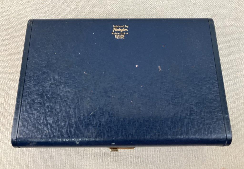 Farrington Texol Blue Jewelry Box - 7