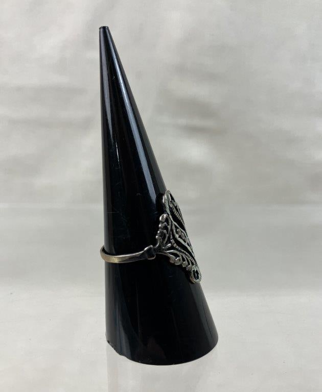 Sterling Silver Brooch and Ring - 4
