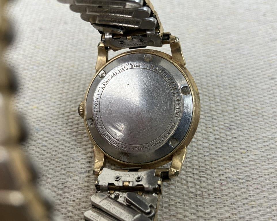 Three Vintage Wristwatches Including Hamilton - 3